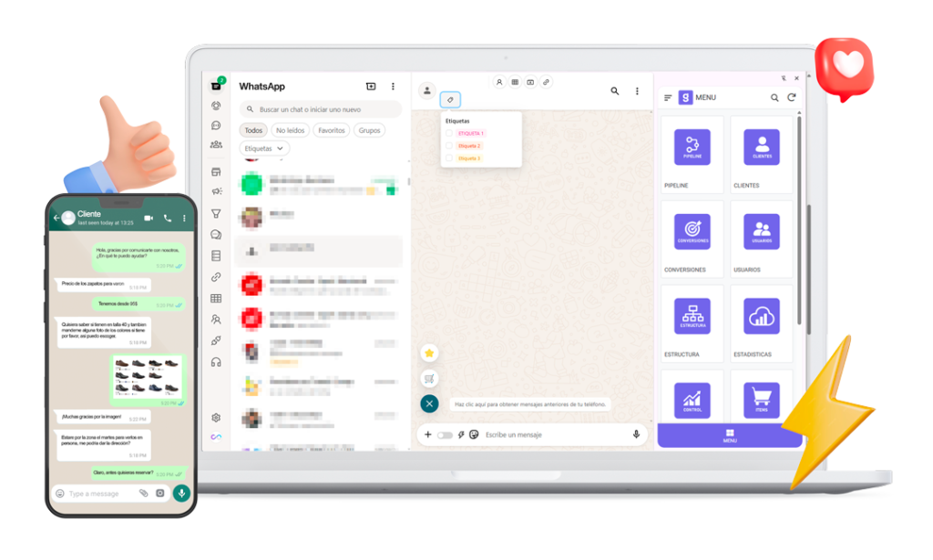 Integrado a WhatsApp Web